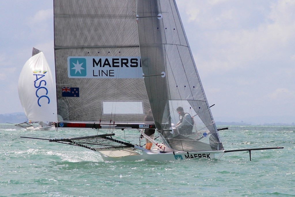 Maersk - 18ft Skiffs, Auckland January 13, 2013 © Richard Gladwell www.photosport.co.nz